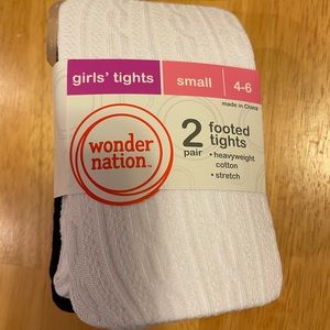 Girls wonder nation 2pair cotton tights